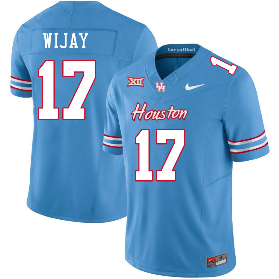 Men #17 Indiana Wijay Houston Cougars College Football Jerseys Stitched-Oilers